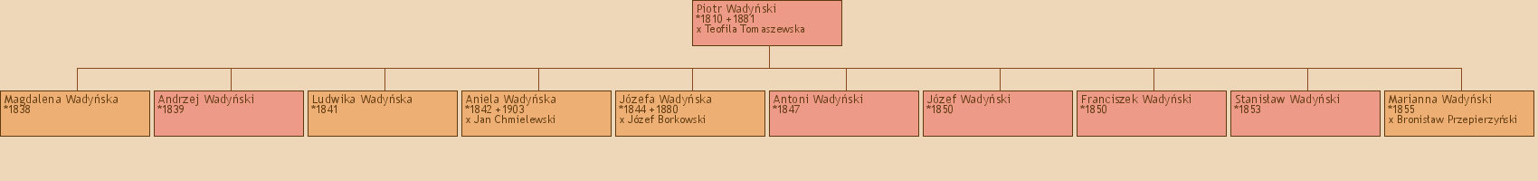 Drzewo genealogiczne - Piotr Wadyski