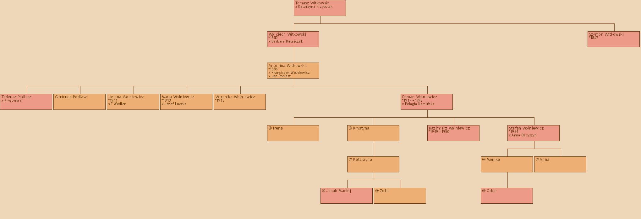 Drzewo genealogiczne - Tomasz Witkowski